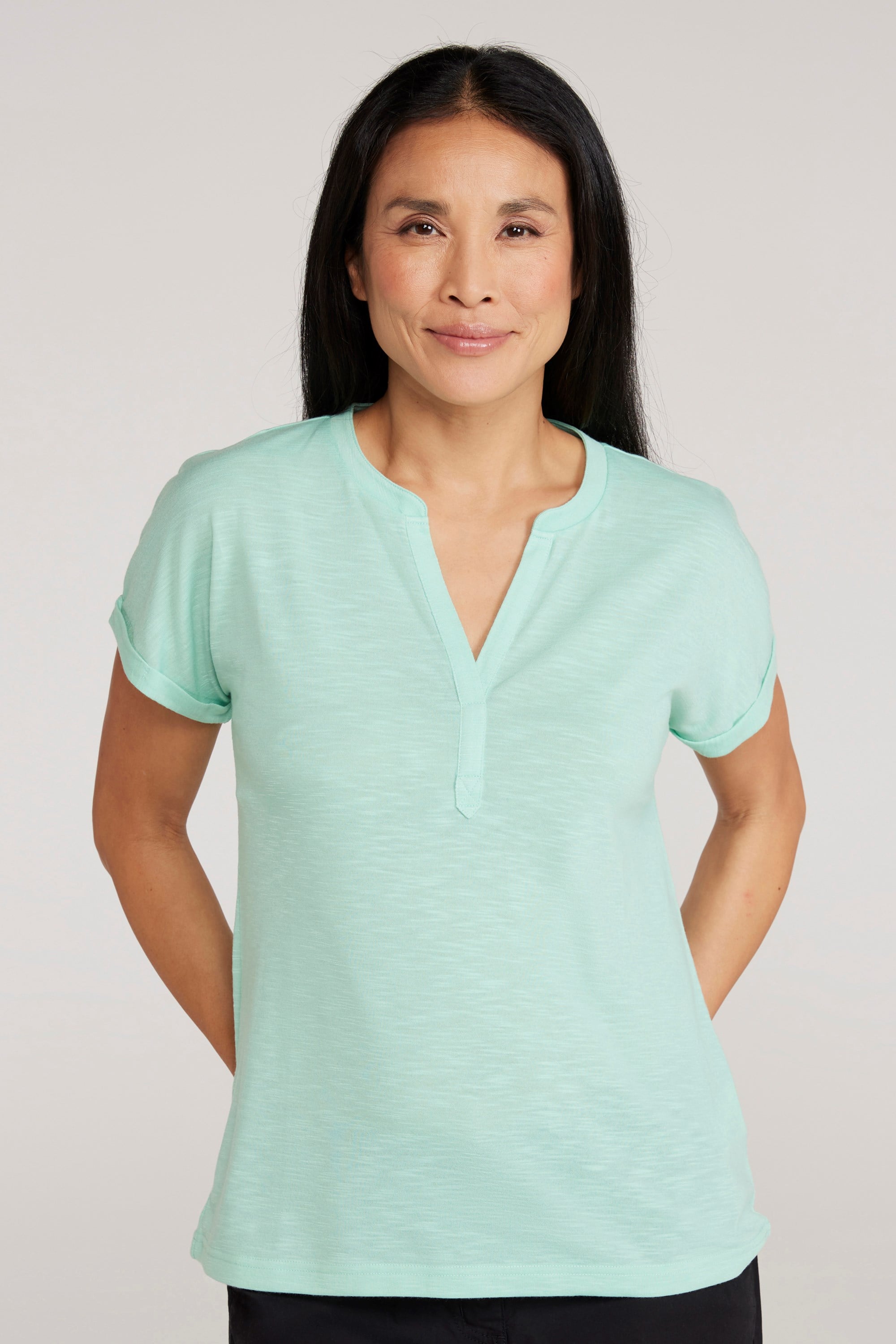 Bild von Skye Damen Slub T-Shirt - Mintgrün