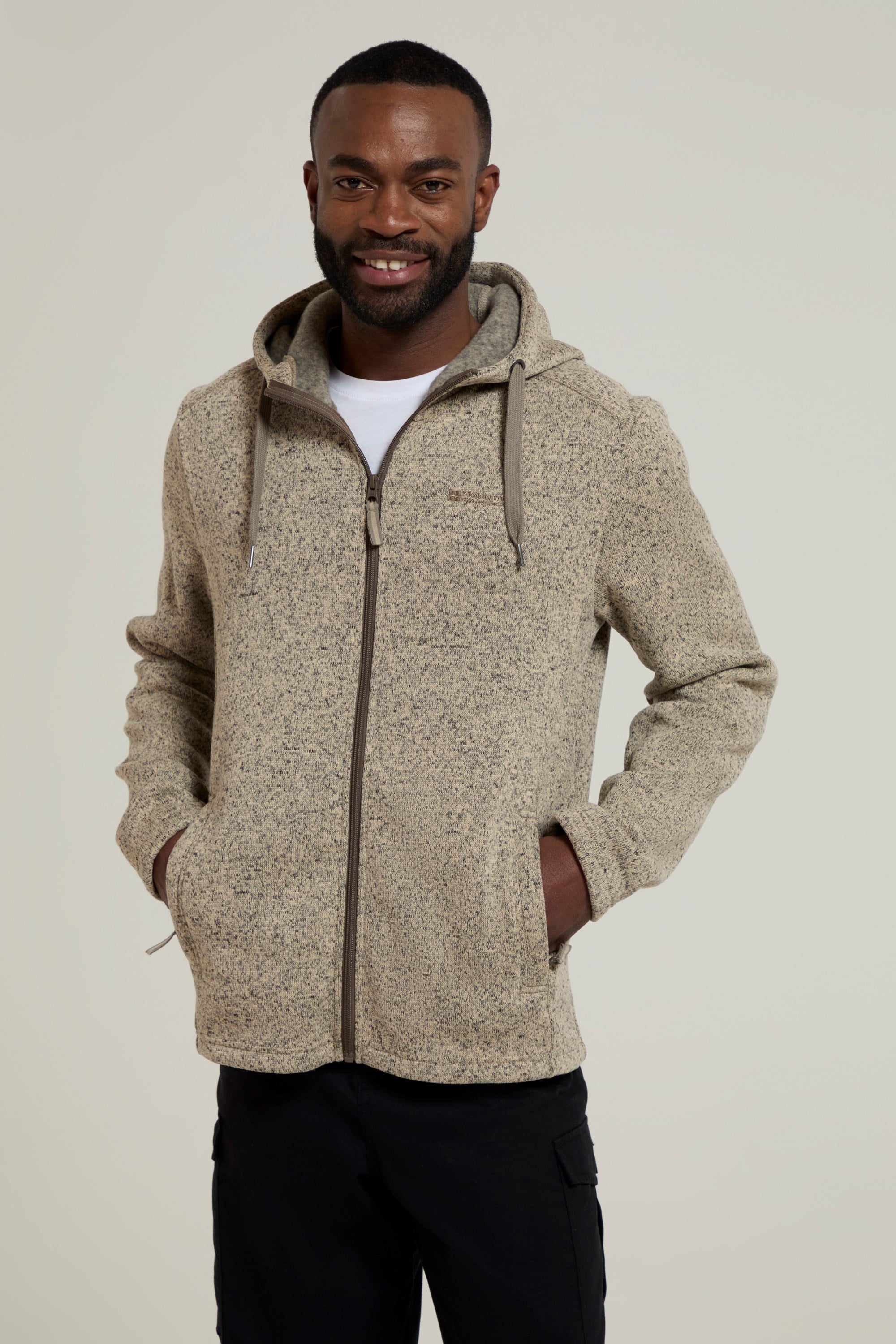 Bild von Neece Herren Fleece-Kapuzenpullover - Beige