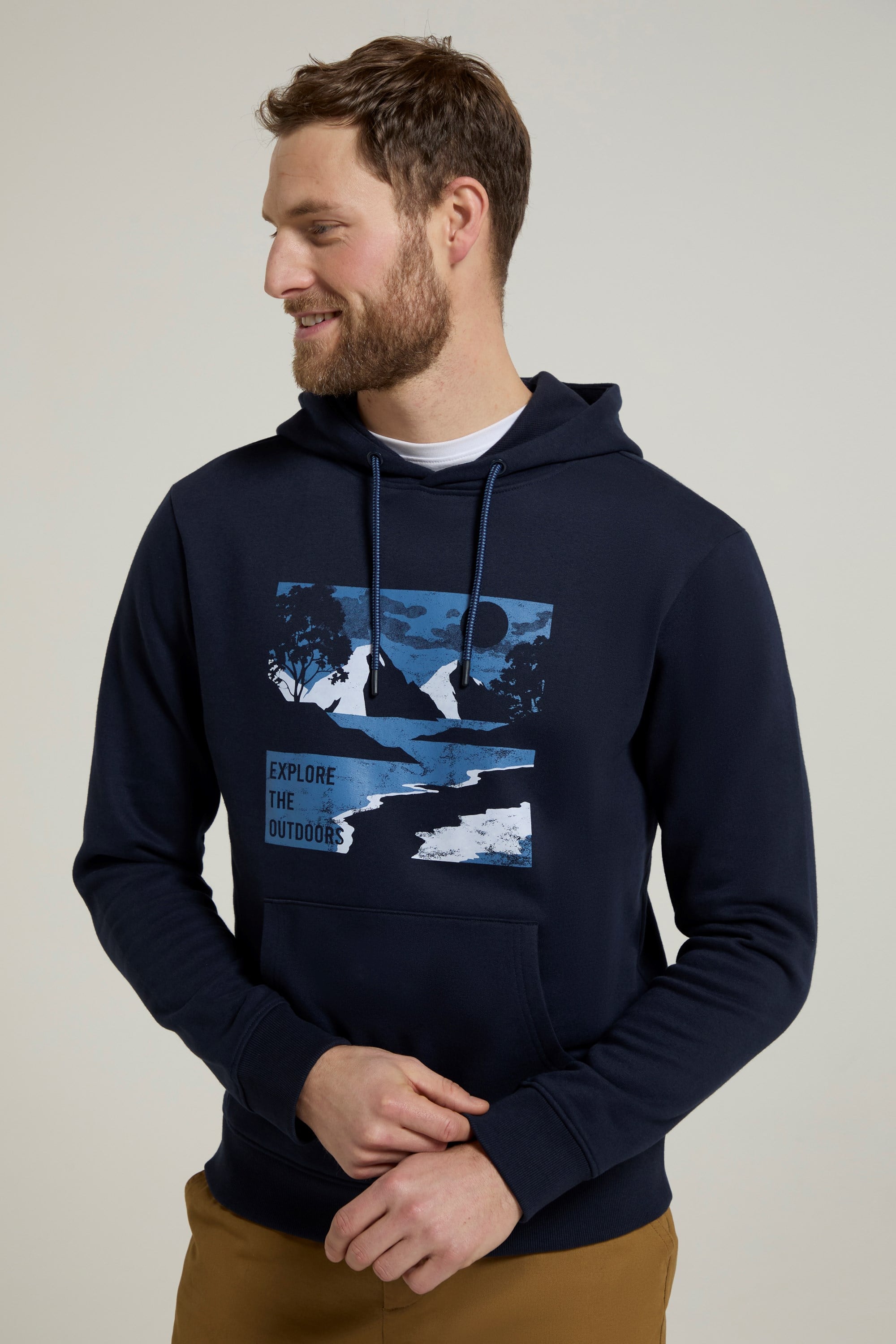 Bild von Explore The Outdoors Herren Kapuzenpullover - Marineblau