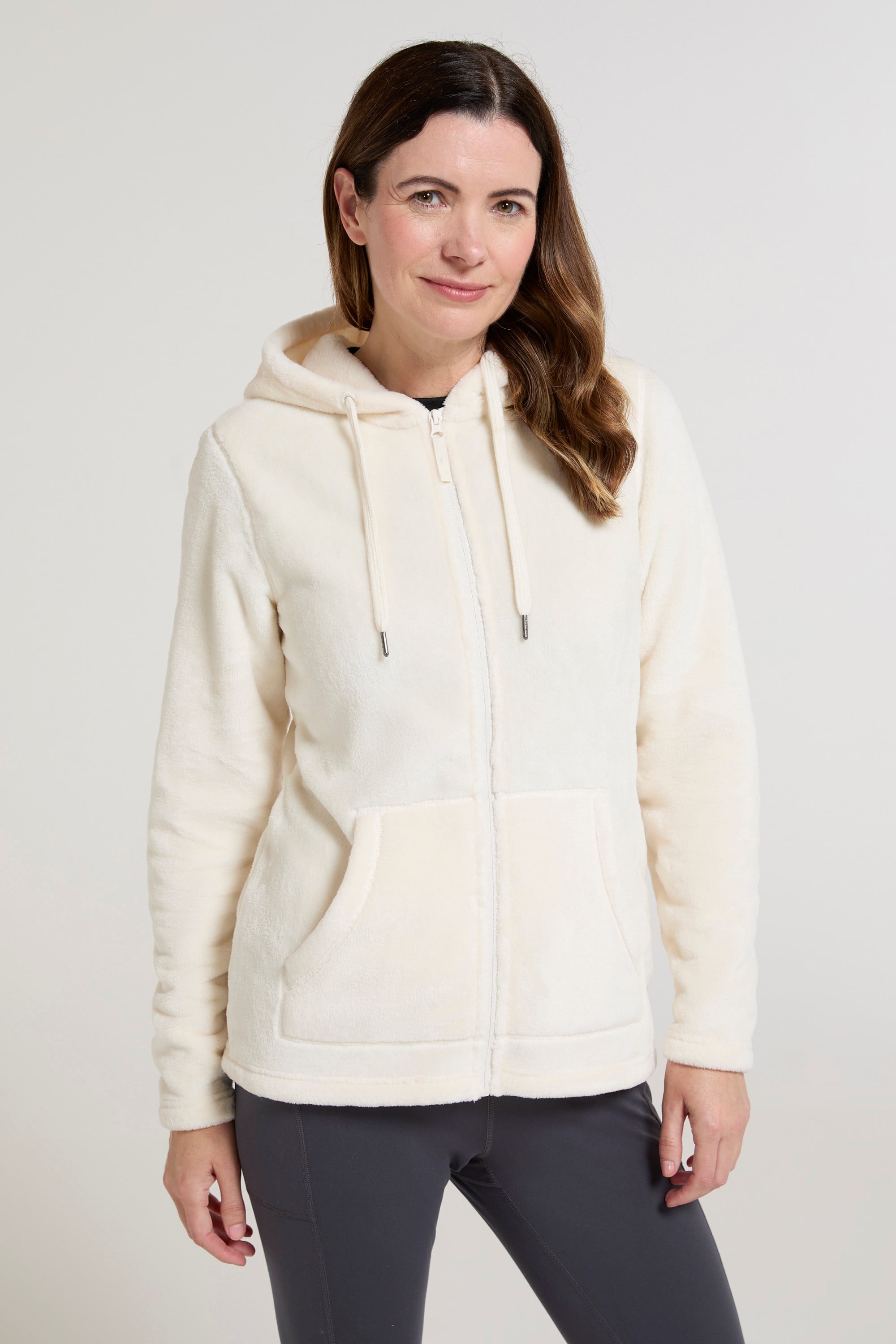 Bild von Snaggle Damen-Fleecejacke mit Kapuze - Beige