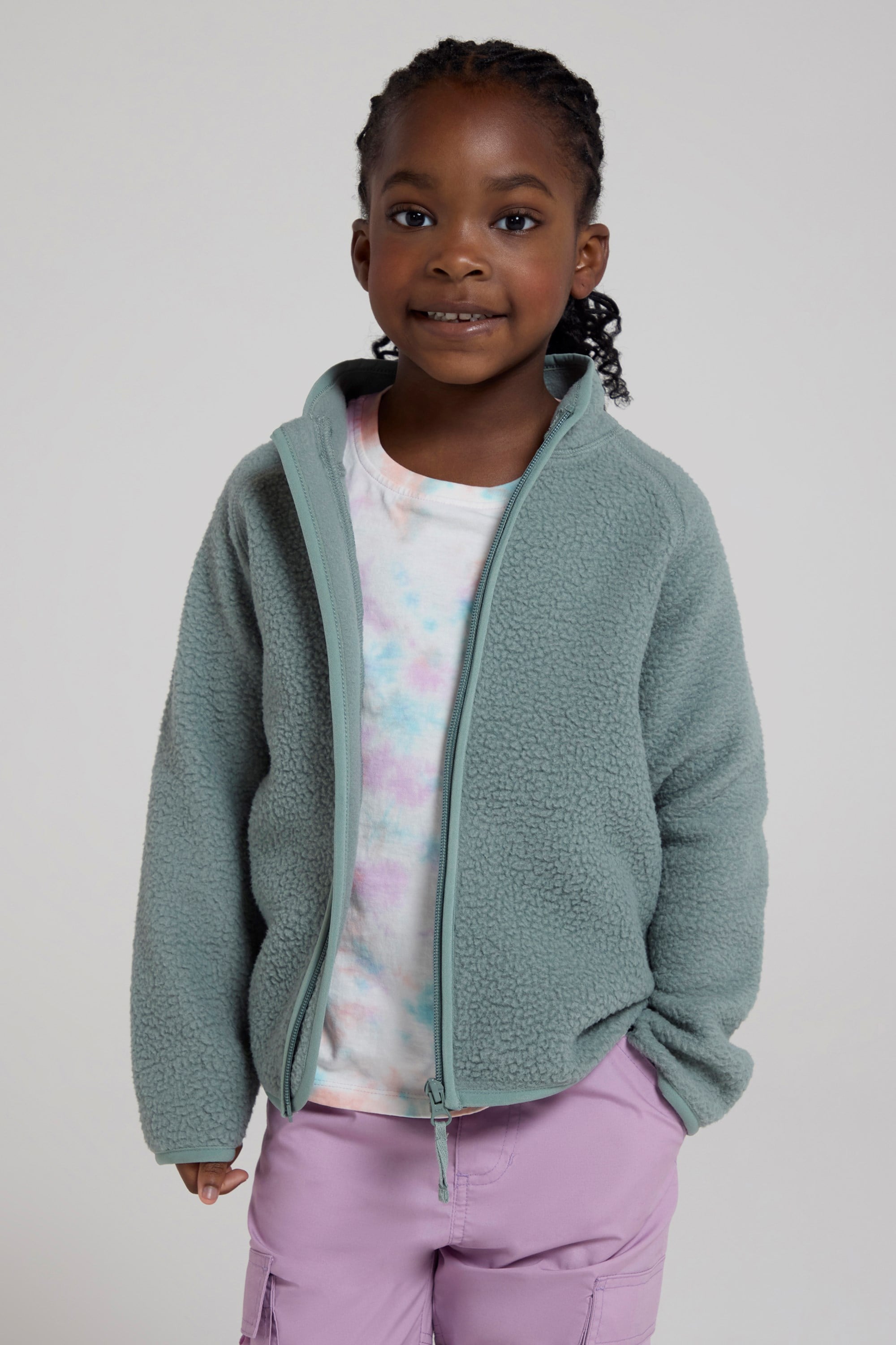 Bild von Fern Borggefüttertes Kinder Raglan-Fleece - Blau