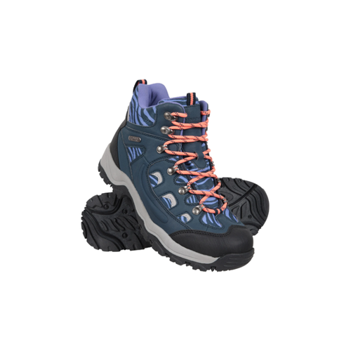 Bild von Adventurer Gemusterte Wasserdichte Damenstiefel - Marineblau