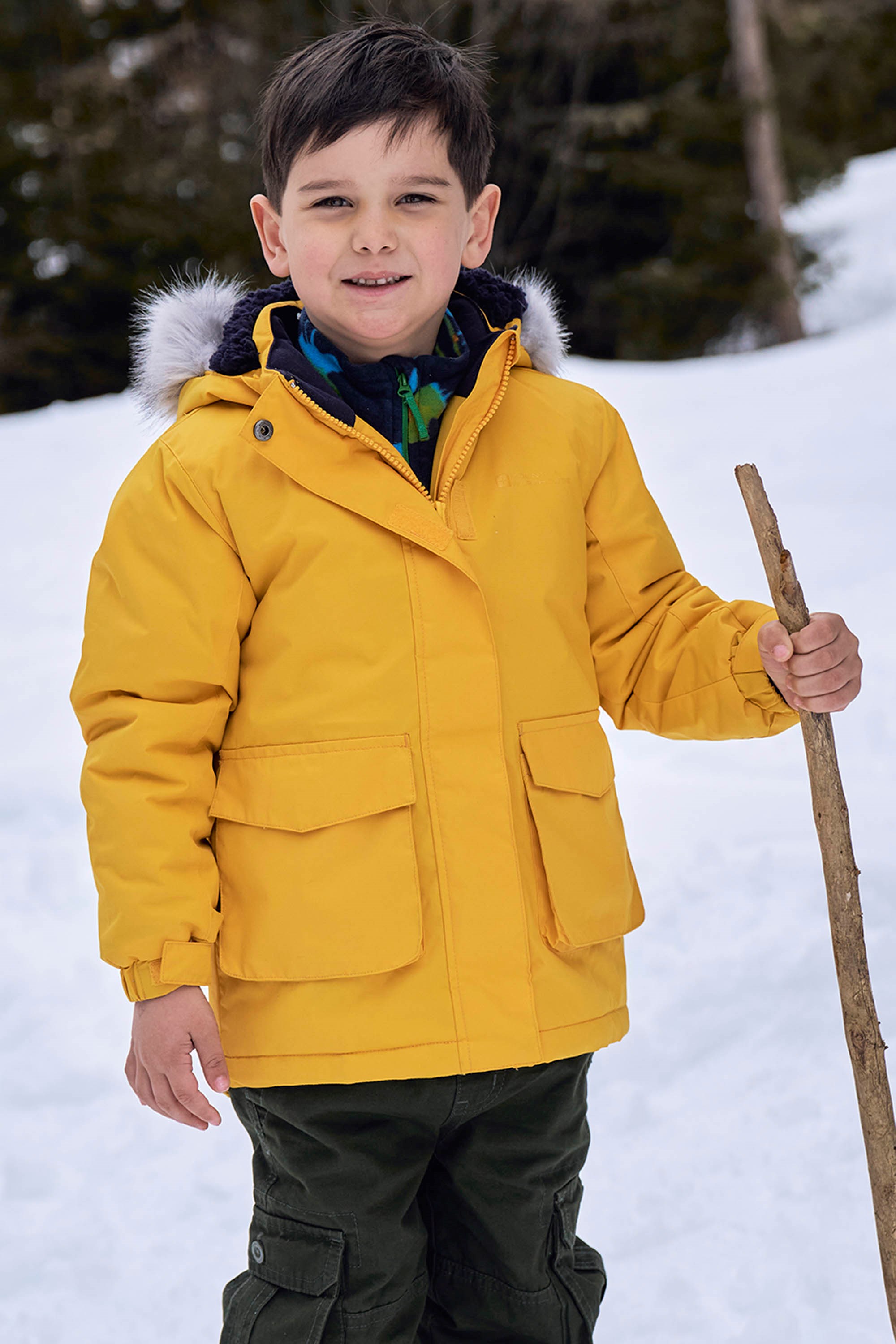 Bild von Ranger Einfarbige Wasserabweisende Kinderjacke - Gelb