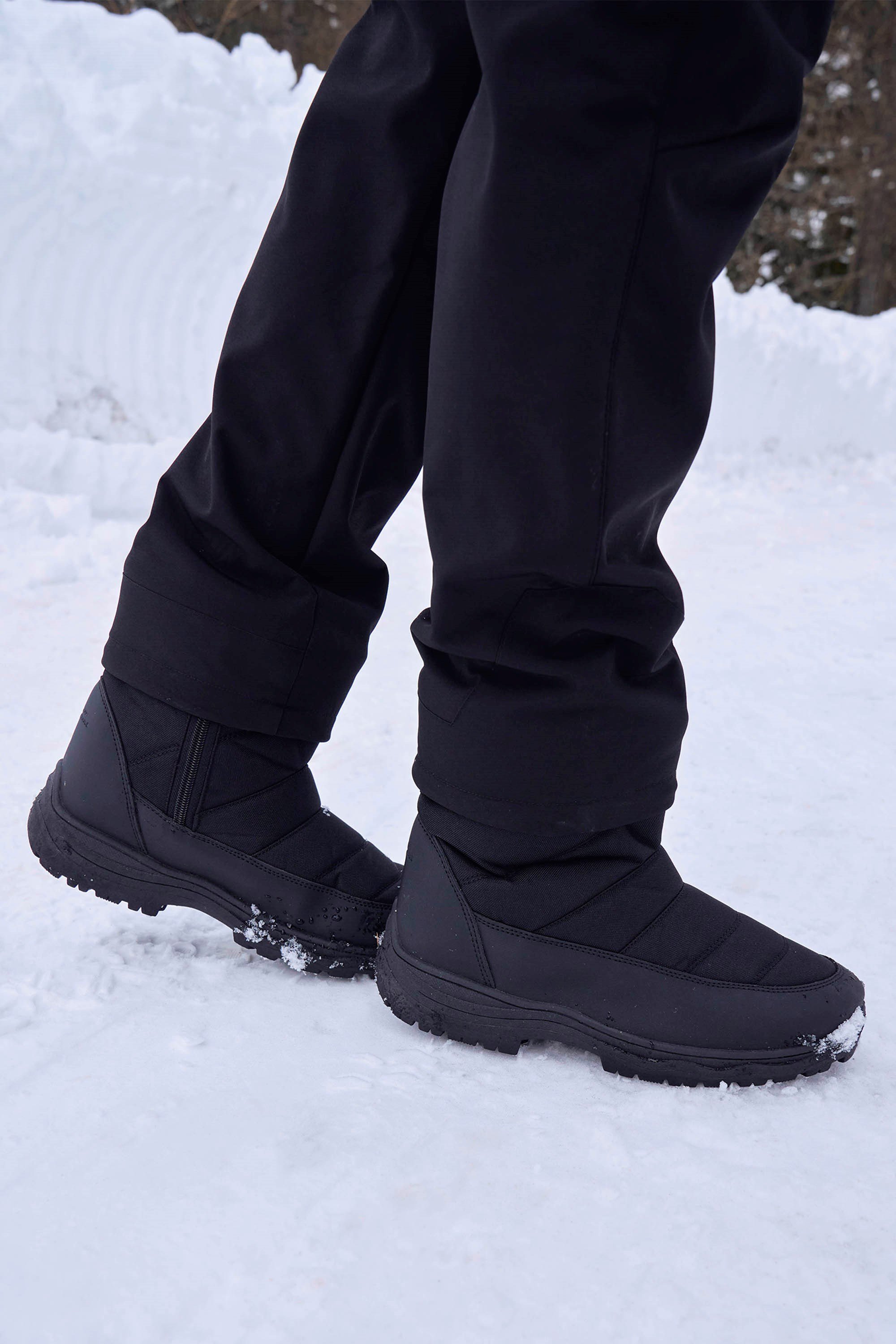 Bild von Icey Kurze Fleece-Gefütterte Damen-Schneestiefel - Schwarz