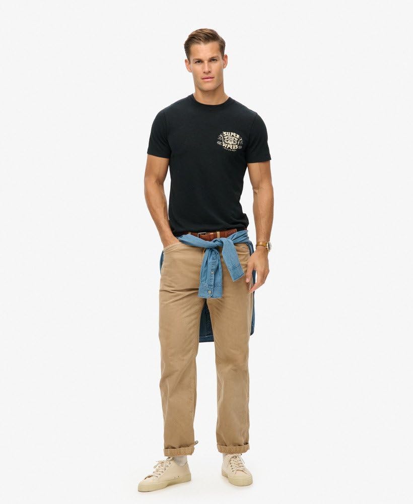 Bild von Superdry Herren T-Shirt mit Rocker-Grafik im Retro-Look Schwarz XL