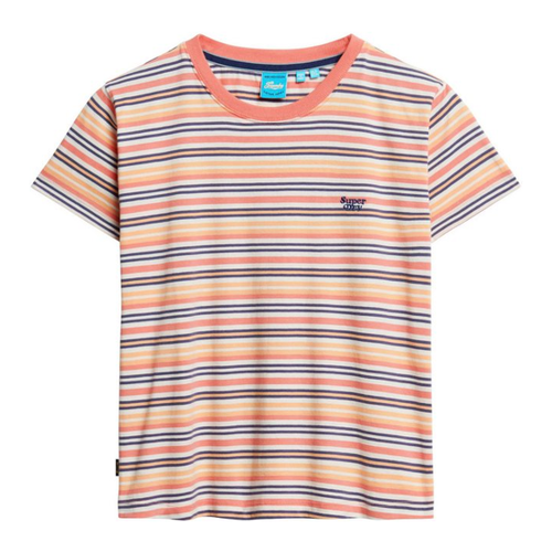 Bild von Superdry Damen Figurbetontes Essential T-Shirt mit Logo und Streifen