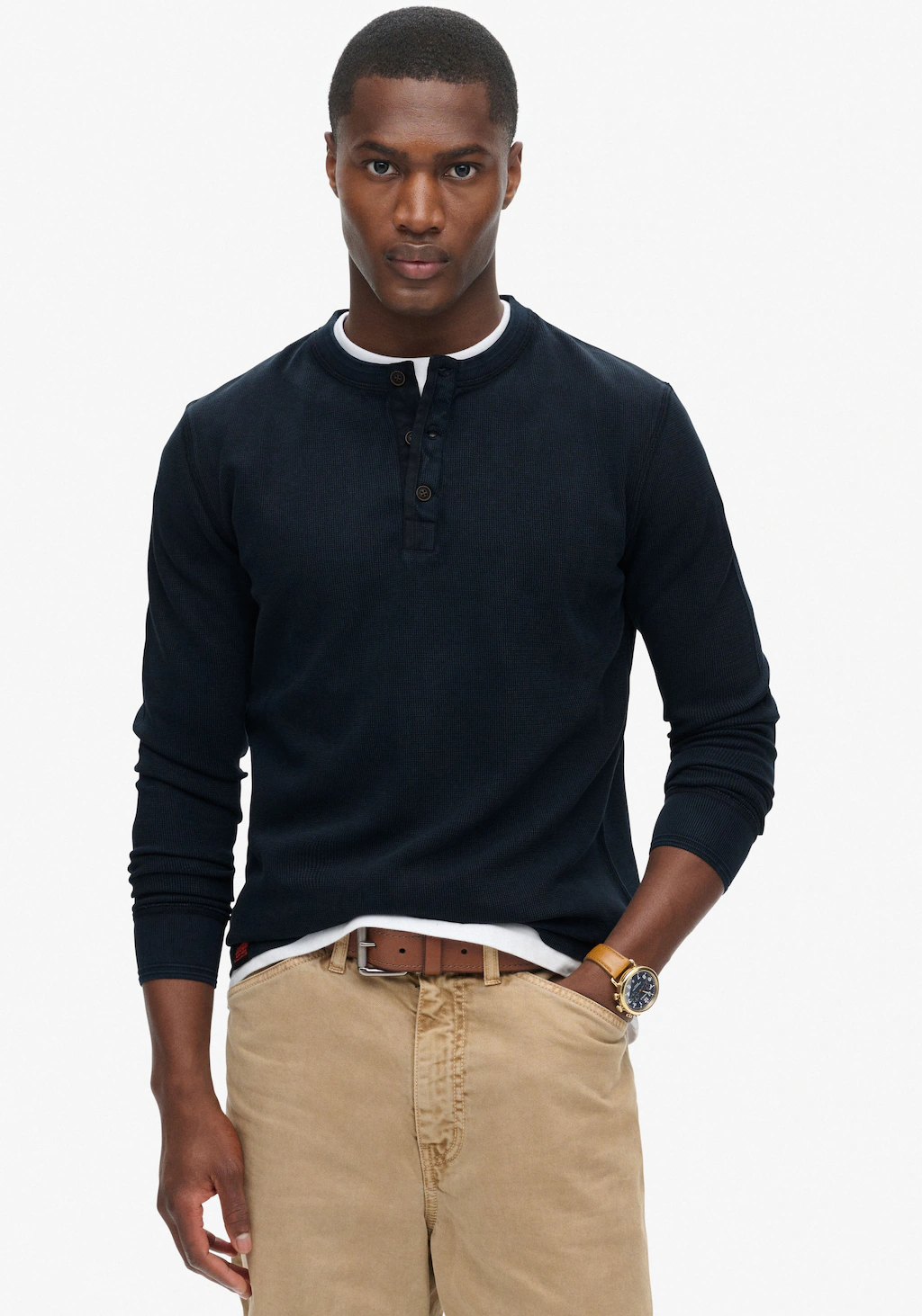 Bild von Superdry T-Shirt "Vintage Textured Grandad Top"