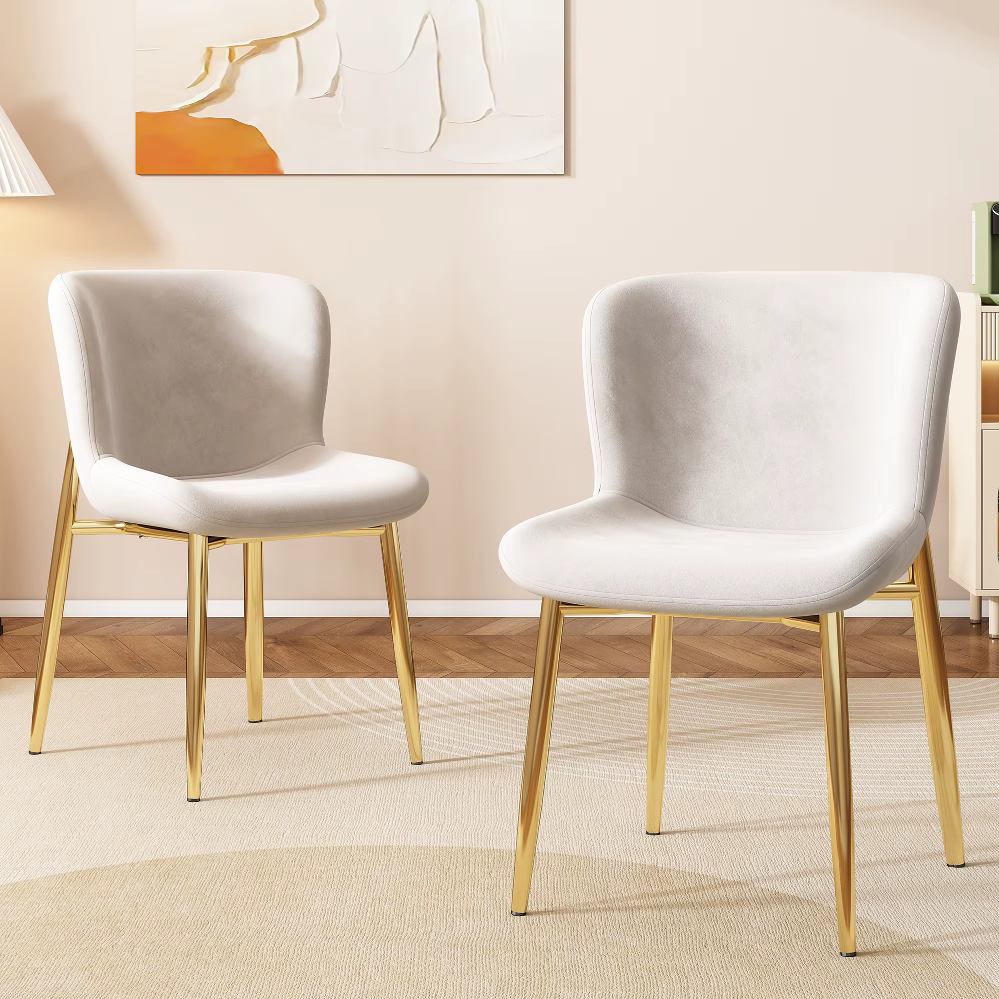 Bild von Esszimmerstuhl aus Samt, Wohnzimmer, 2er-set, Schlafzimmer, Einzelner Deluxe Wohn- und