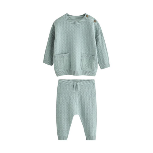 Bild von Next Strickpullover Baby Oberteil aus Strukturstrick und Leggings (2-tlg)