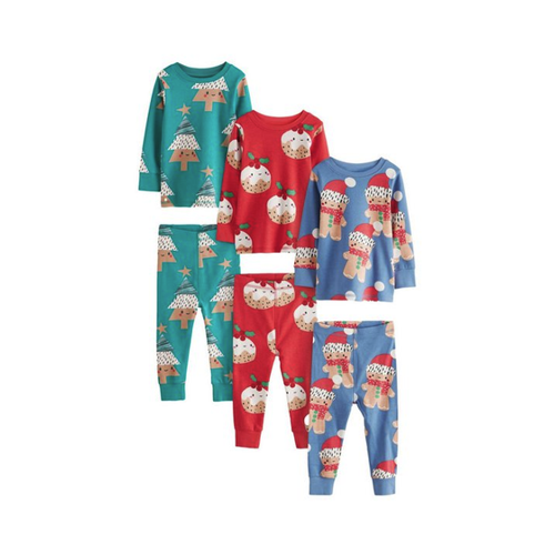 Bild von Next Pyjama 3er-Pack weihnachtliche Schlafanzüge (6 tlg)