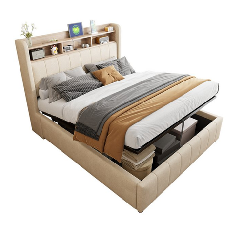 Bild von HAUSS SPOLE Polsterbett 140x200cm mit LED-Beleuchtung