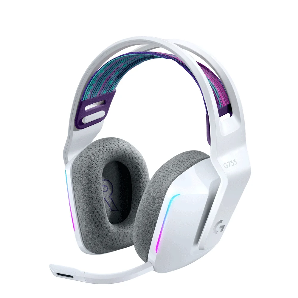 Bild von Logitech G733 LIGHTSPEED kabelloses Gaming-Headset mit Kopfbügel weiß