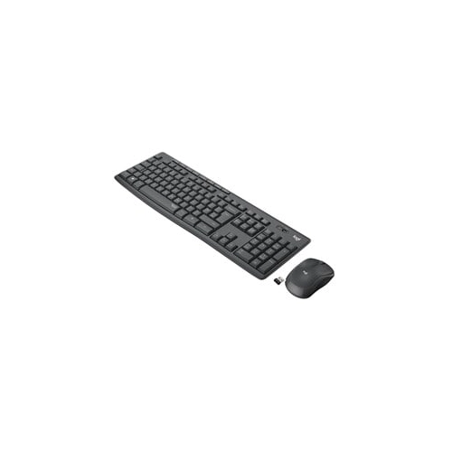 Bild von Logitech MK295 Desktopset, US-Layout, kabellos, Spritzwassergeschützt, SilentTouch-Technologie, 8 Sondertasten