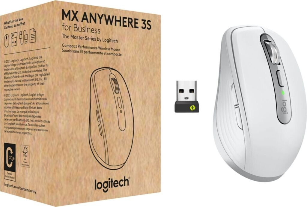 Bild von Logitech Wireless MX Anywhere 3S for Business Pale Grau Maus