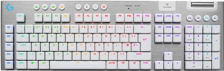 Bild von Logitech G G915 X - Tastatur - LIGHTSPEED - Hintergrundbeleuchtung - kabellos - 2.4 GHz, Bluetooth, USB - QWERTY - Englisch - Tastenschalter: GL Tactile - weiß (920-012689)
