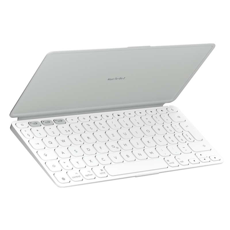 Bild von Logitech Gaming-Tastatur »Keys-To-Go 2 - PALE GREY - DEU - WESTMID-511«, Bluetooth Low Energy technology