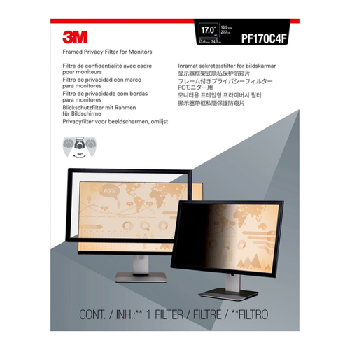 Bild von 3M Blickschutzfilter mit Rahmen für 17in Monitor