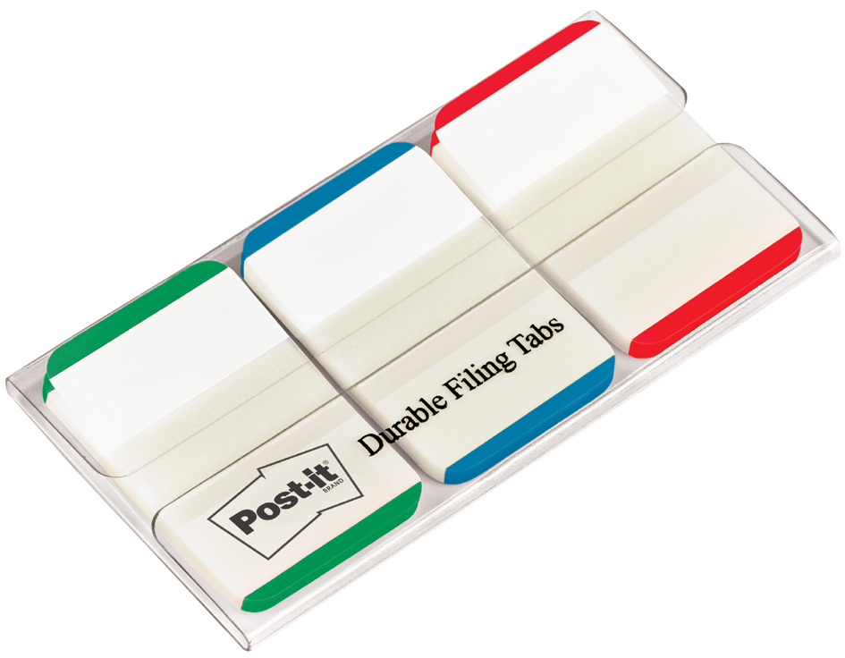 Bild von Post-It Tabs - 2,50cm (1)  Lined - Pink - Green - Orange - 22/Color - 66 Tabs/Dispenser Selbstklebendes Etikett (686L-PGO)
