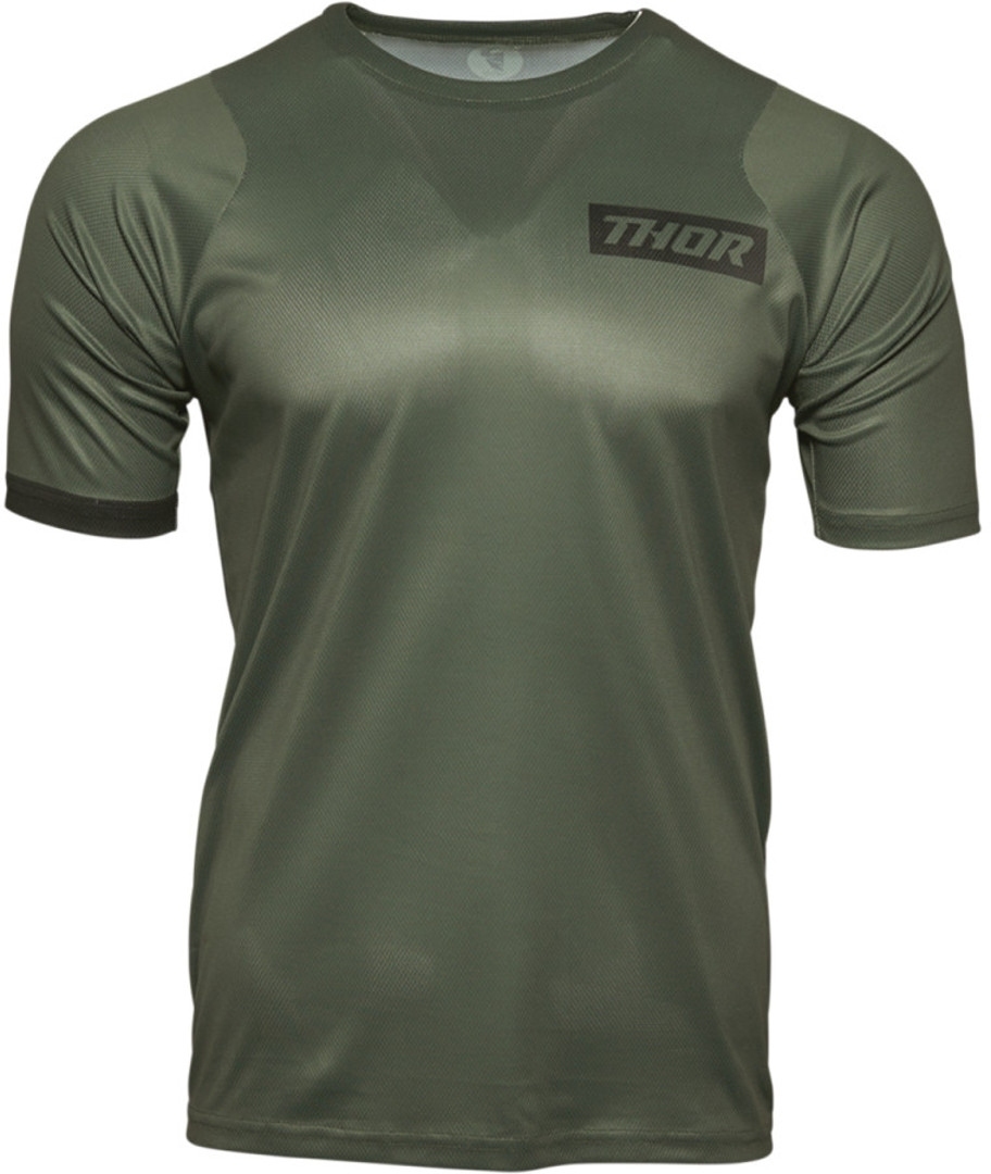 Bild von Thor Assist Kurzarm Fahrrad Jersey, grün, Größe L für Männer