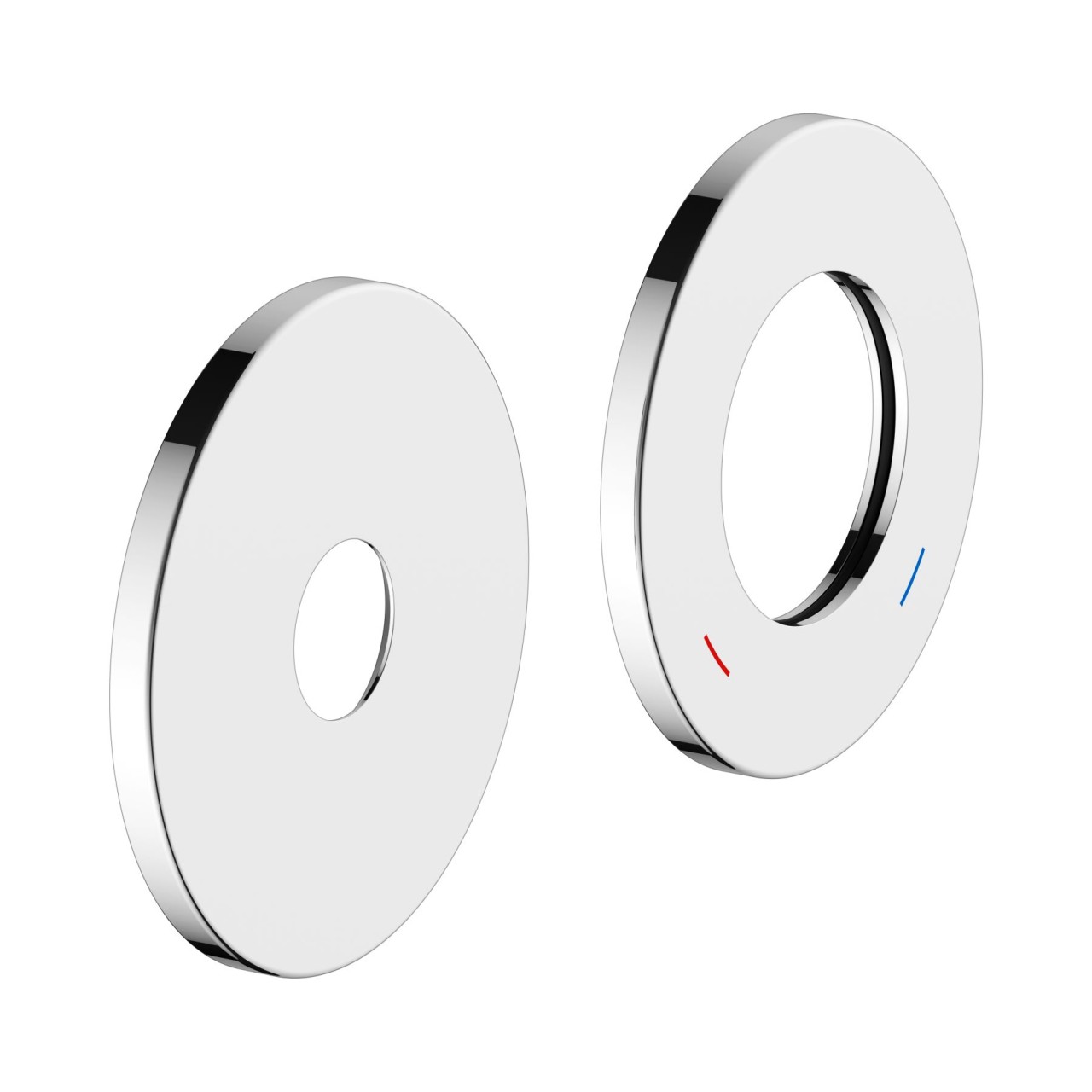 Bild von Keuco Rosetten-Set 51516, verchromt, rund / 85 mm, 51516010091 51516010091
