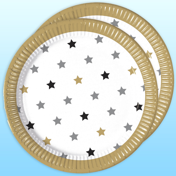 Bild von Meilensteine Partyteller, Sterne, 8 Stück, 22,5 cm