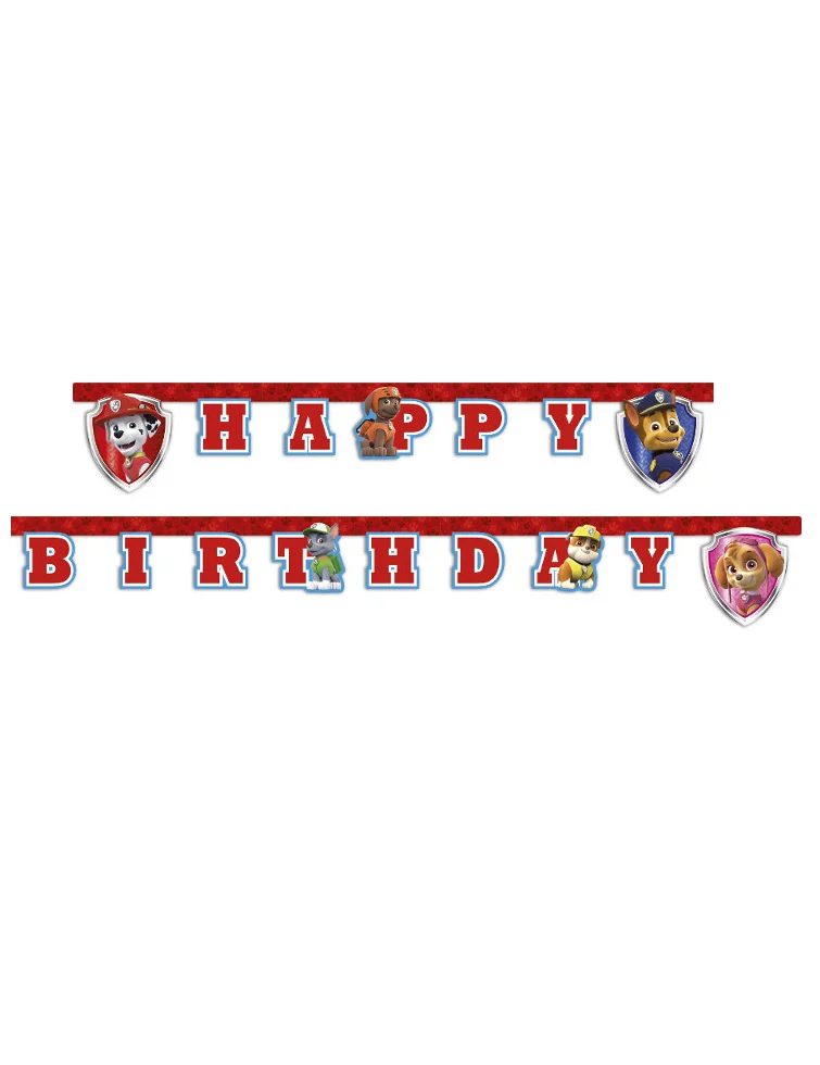 Bild von Paw Patrol Buchstabenkette, 2m lang, Happy Birthday