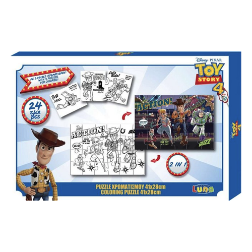 Bild von Diakakis Steckpuzzle 2in1 Malpuzzle Toy Story 4 – Kreativer Spaß für Kinder