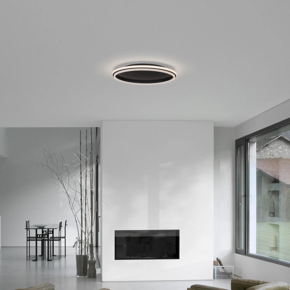 Bild von Nova Luce, Wandleuchte + Deckenleuchte, WILLOW LED Deckenleuchte Schwarz 52W Warmweiss 6x60cm 9212915