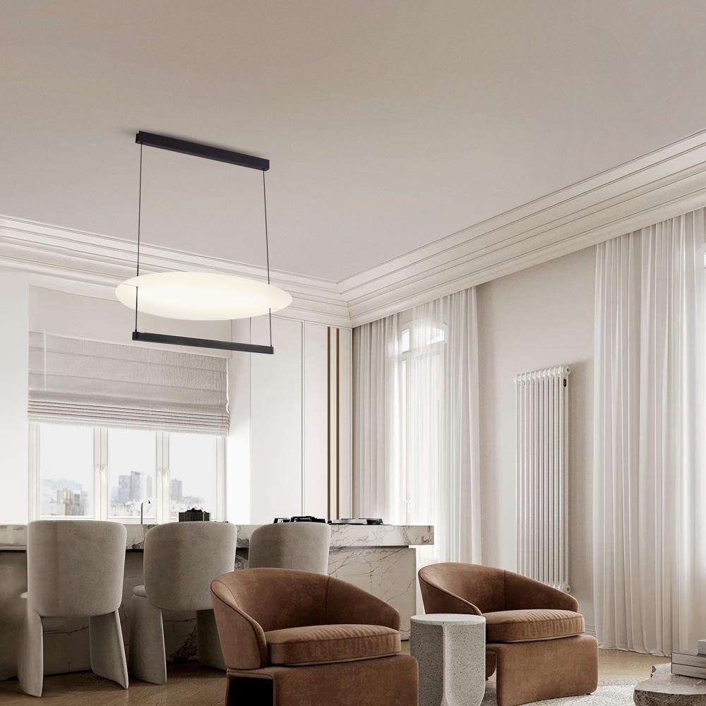 Bild von LED Pendelleuchte Diona in Schwarz und Weiß 55W 3600lm 2700K