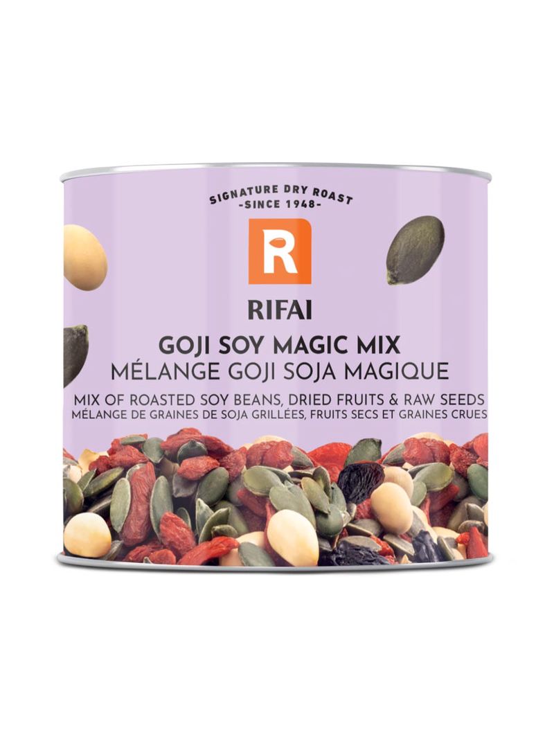 Bild von Rifai Goji Soy Magic Mix aus gerösteten Sojabohnen, Trockenfrüchten und rohen Kernen
