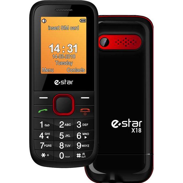 Bild von Estar eSTAR Feature Phone X18 Raudona Dual-SIM (1.77", 32000 MB, 0.30 Mpx, 2G), Tastenhandy, Rot