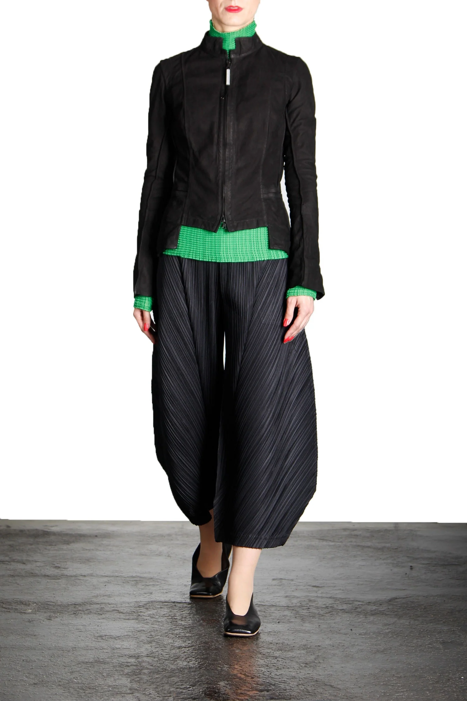 Bild von Isaac Sellam Damen Leder Jacke schwarz