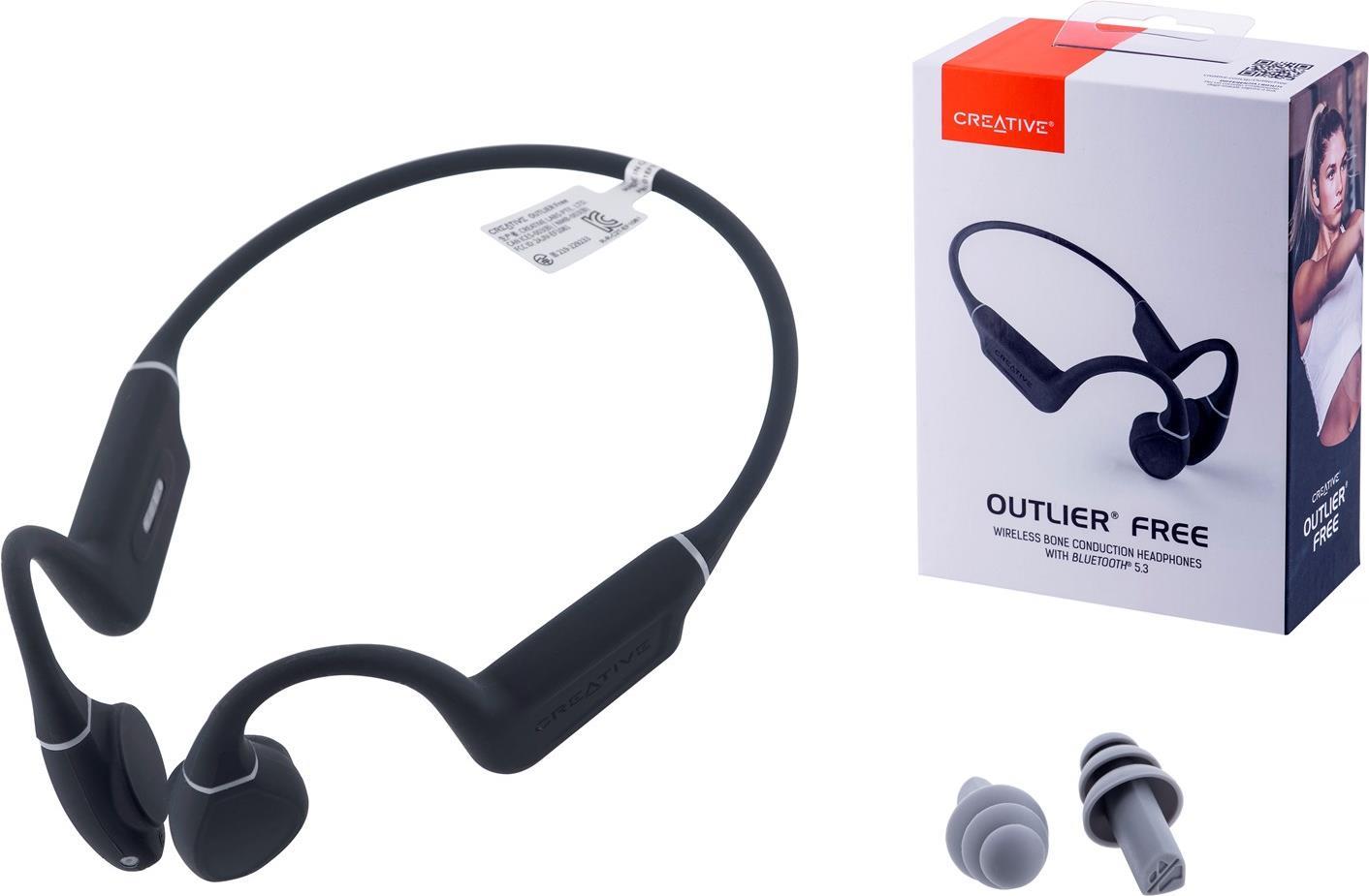 Bild von CREATIVE Outlier Free Wireless Bone Conduction Kopfhörer mit Bluetooth 5.3, IPX5 Schweiß- und Wasserspritzschutz, Multipoint-Konnektivität, bis zu 10 Stunden Akkulaufzeit, eingebautes Mikrofon