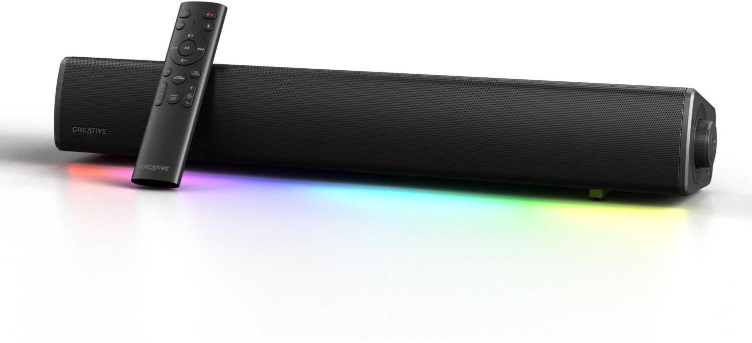 Bild von CREATIVE Sound Blaster GS5 RGB Gaming Soundbar mit SuperWide-Technologie, Stromversorgung über Adapter, bis zu 60 W Spitzenleistung, Bluetooth 5.4, Optical-in, Kopfhörerausgang, für PC und TV