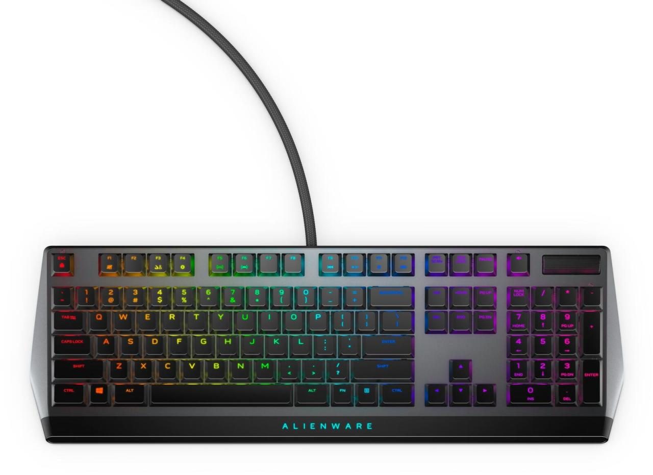 Bild von Alienware flache mechanische RGB-Gaming-Tastatur AW510K - US Int (QWERTY), Da...
