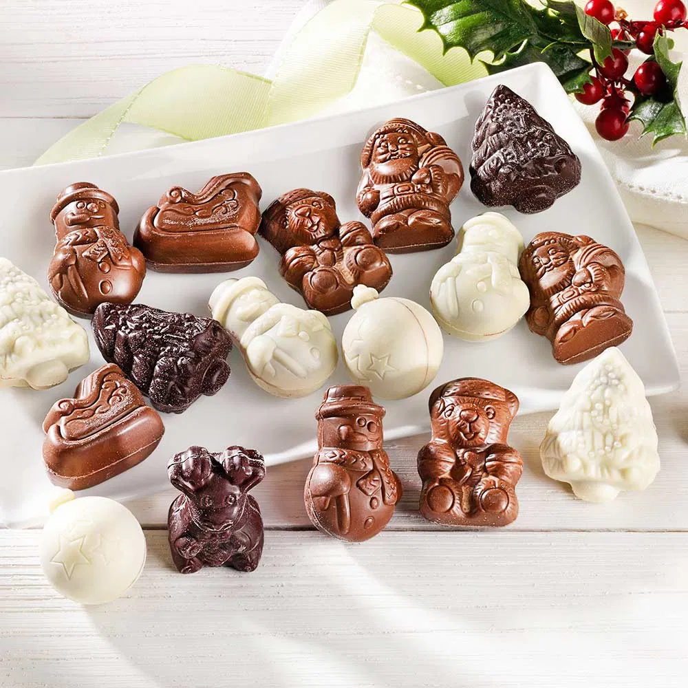 Bild von Schokolade Nougat-Weihnachtsfiguren