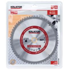 Bild von Kreator Kreissägeblatt für Metall Holz PVC ø 254 x 30 x 3 mm 60 Zähne + Reduzierringe