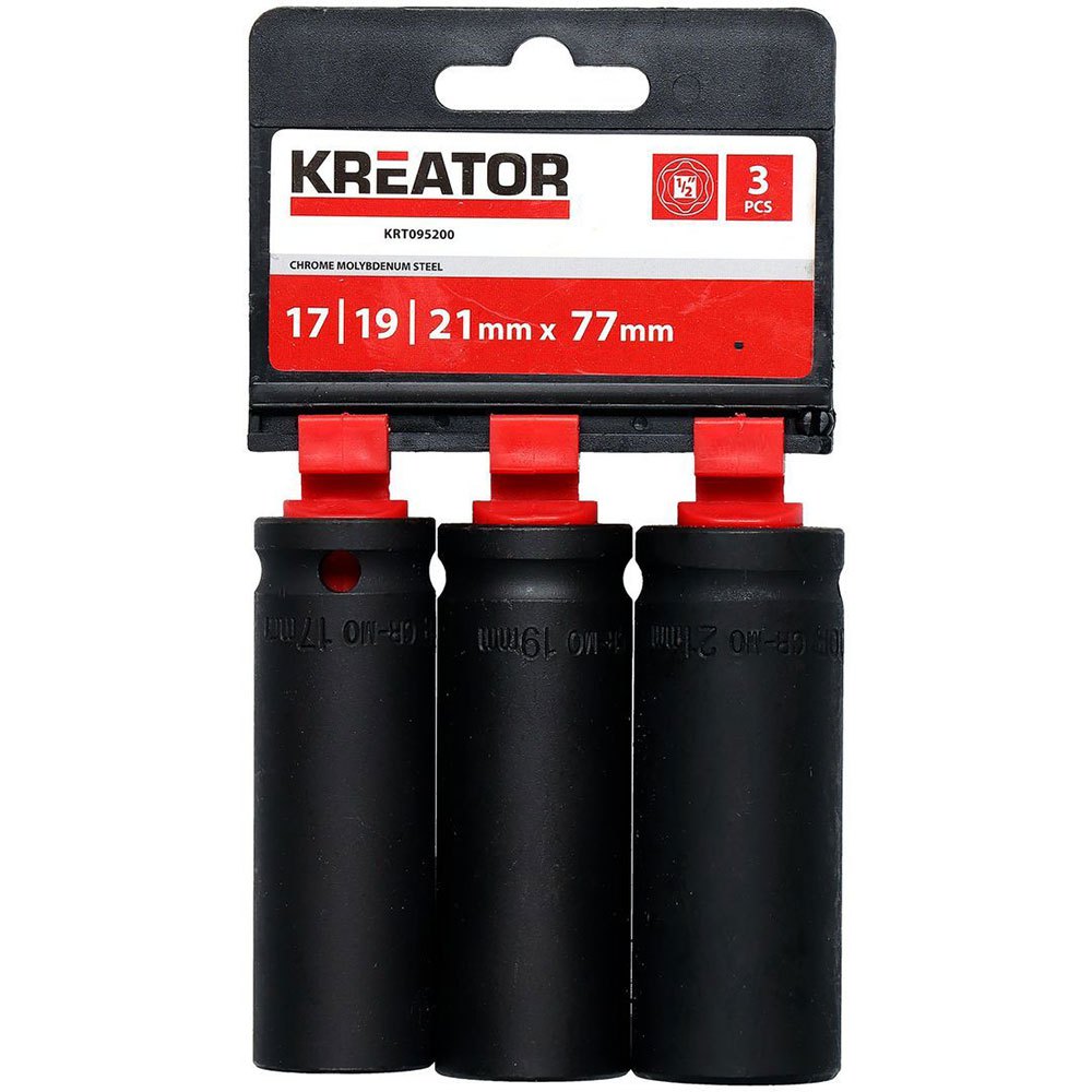 Bild von KREATOR KRT095200-3pz llaves de vaso de impacto profundo 17-19-21mm