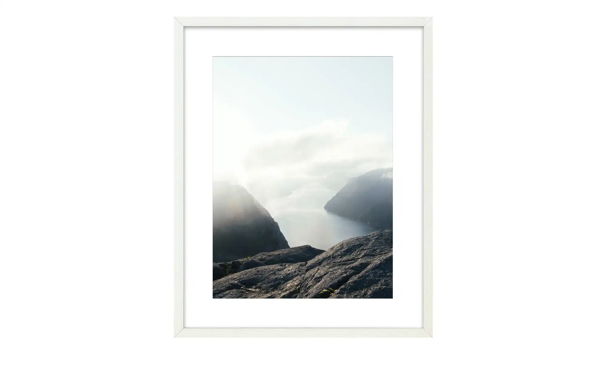 Bild von Holzbilderrahmen 40x50 cm  Iceland ¦ weiß ¦ Holzwerkstoff ¦ Maße (cm): B: 42 H: 52 T: 2,8 Accessoires > Bilderrahmen - Höffner