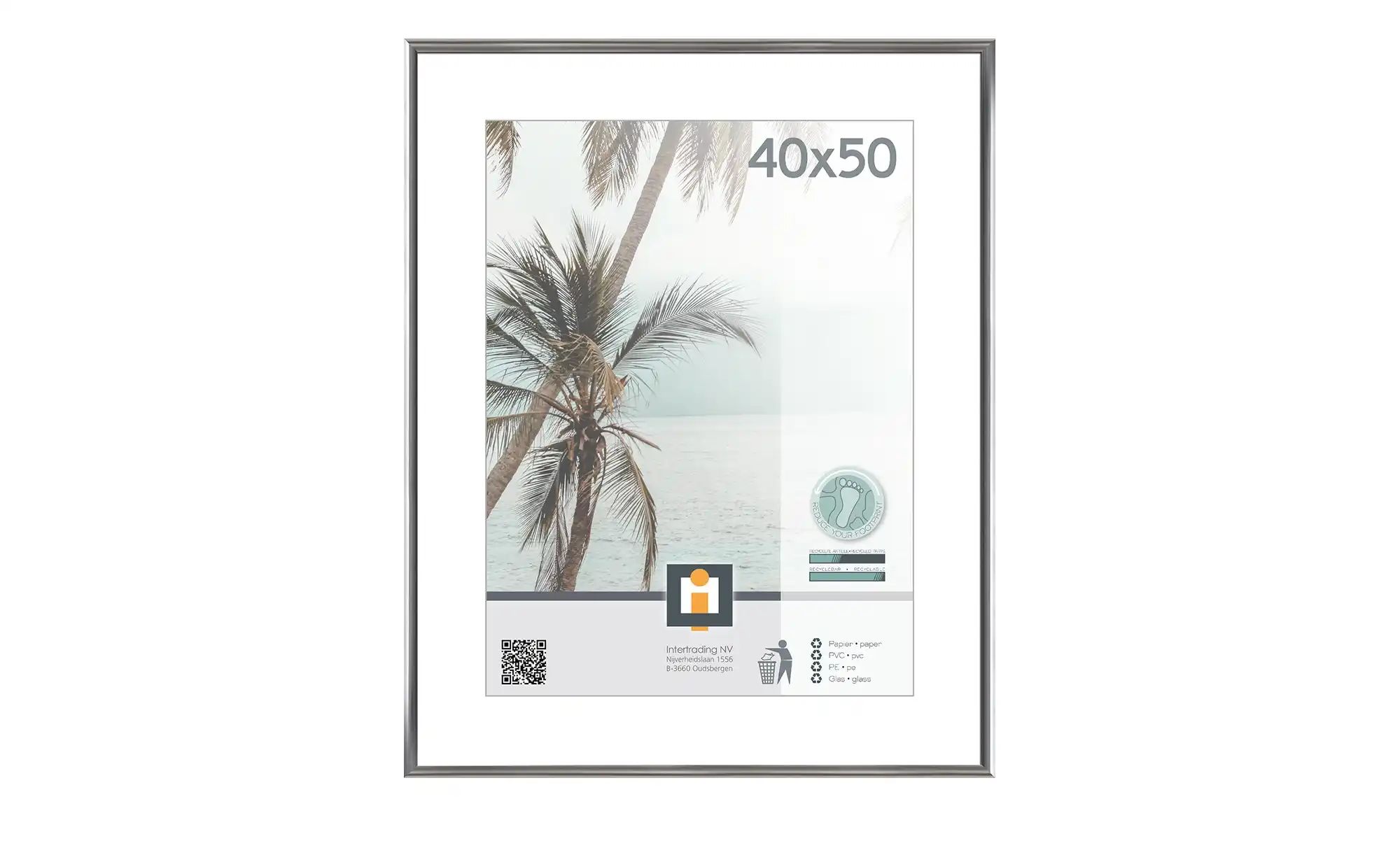 Bild von Kunststoffrahmen  Kyoto ¦ silber ¦ Kunststoff ¦ Maße (cm): B: 41 H: 51 T: 1,8 Accessoires > Bilderrahmen - Höffner