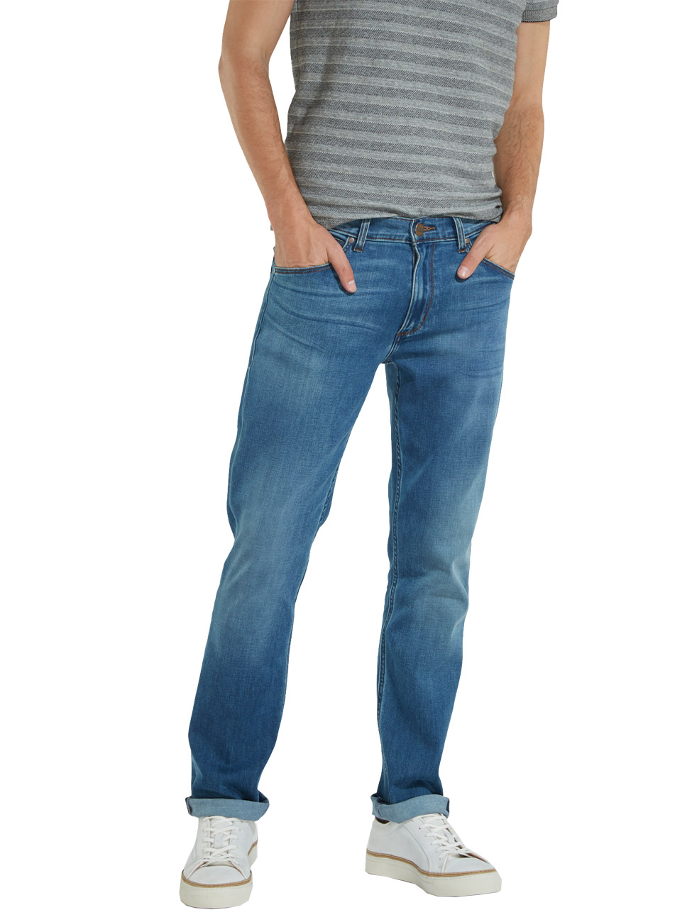 Bild von Wrangler Herren Jeans Greensboro - Regular Fit - Blau - Bright Stroke