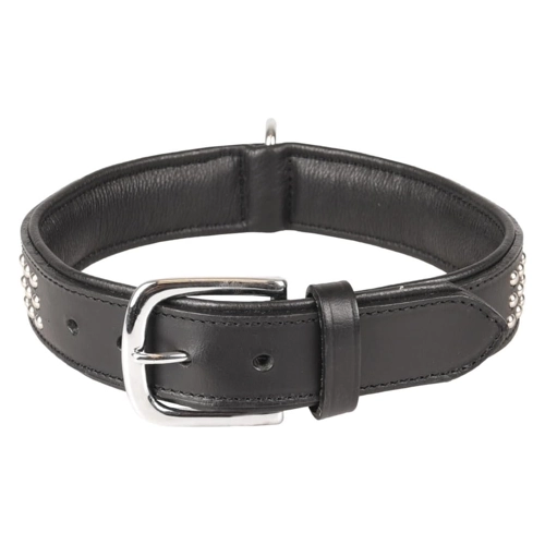 Bild von Halsband Sedona Leder + Schmuckelementen Schwarz