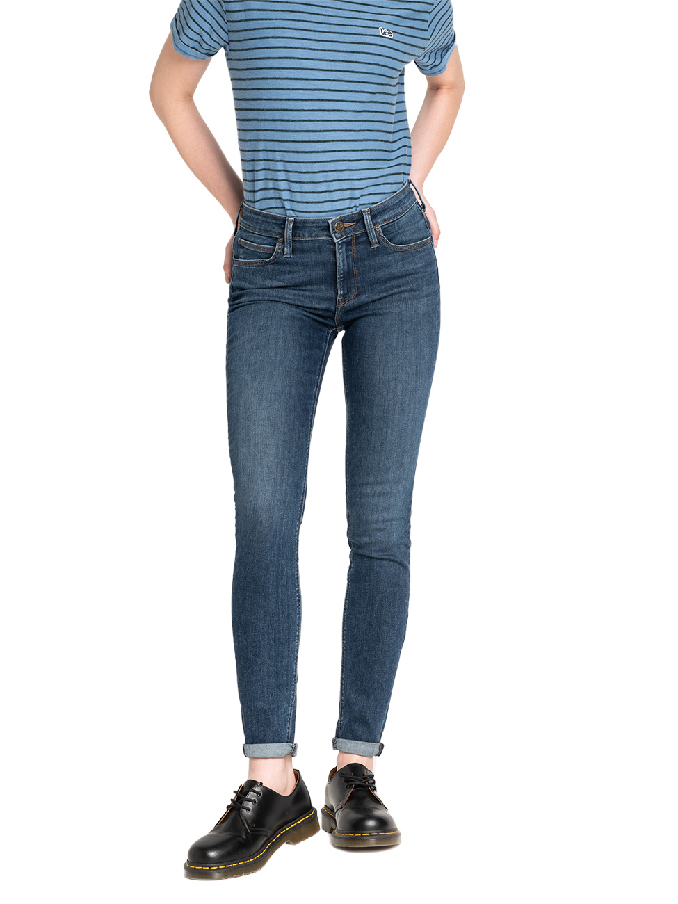 Bild von Lee Damen Jeans Jeanshose Stretch Scarlett Skinny Fit - Blau - Dark Ulrich
