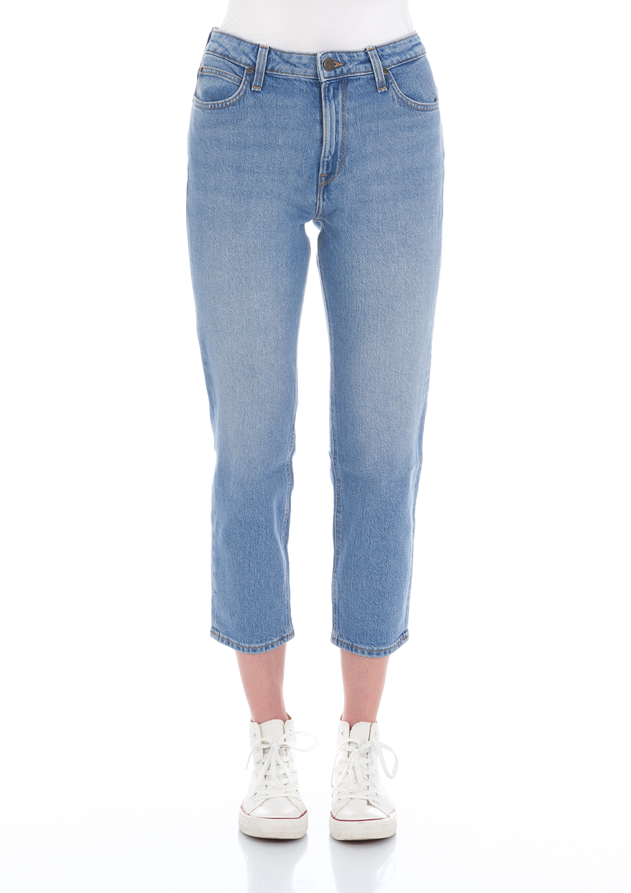 Bild von Lee Damen 3/4 Jeans Carol - Straight Fit - Blau - Mid Soho