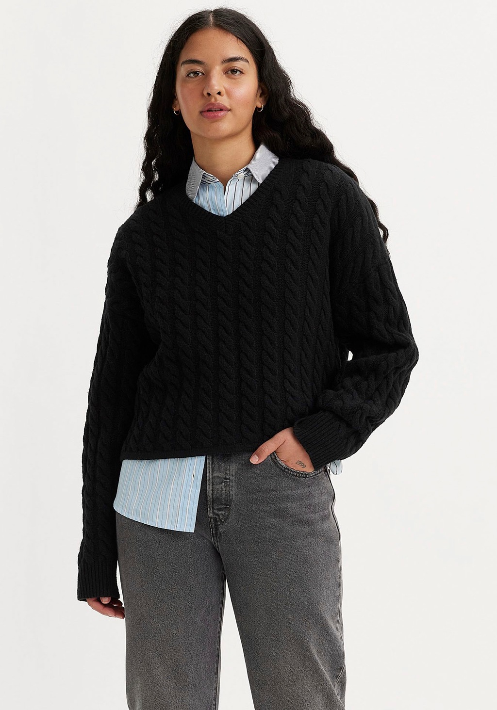 Bild von Levi's® Strickpullover »RAE SWEATER NEUTRALS«, in Zopfstrick Muster