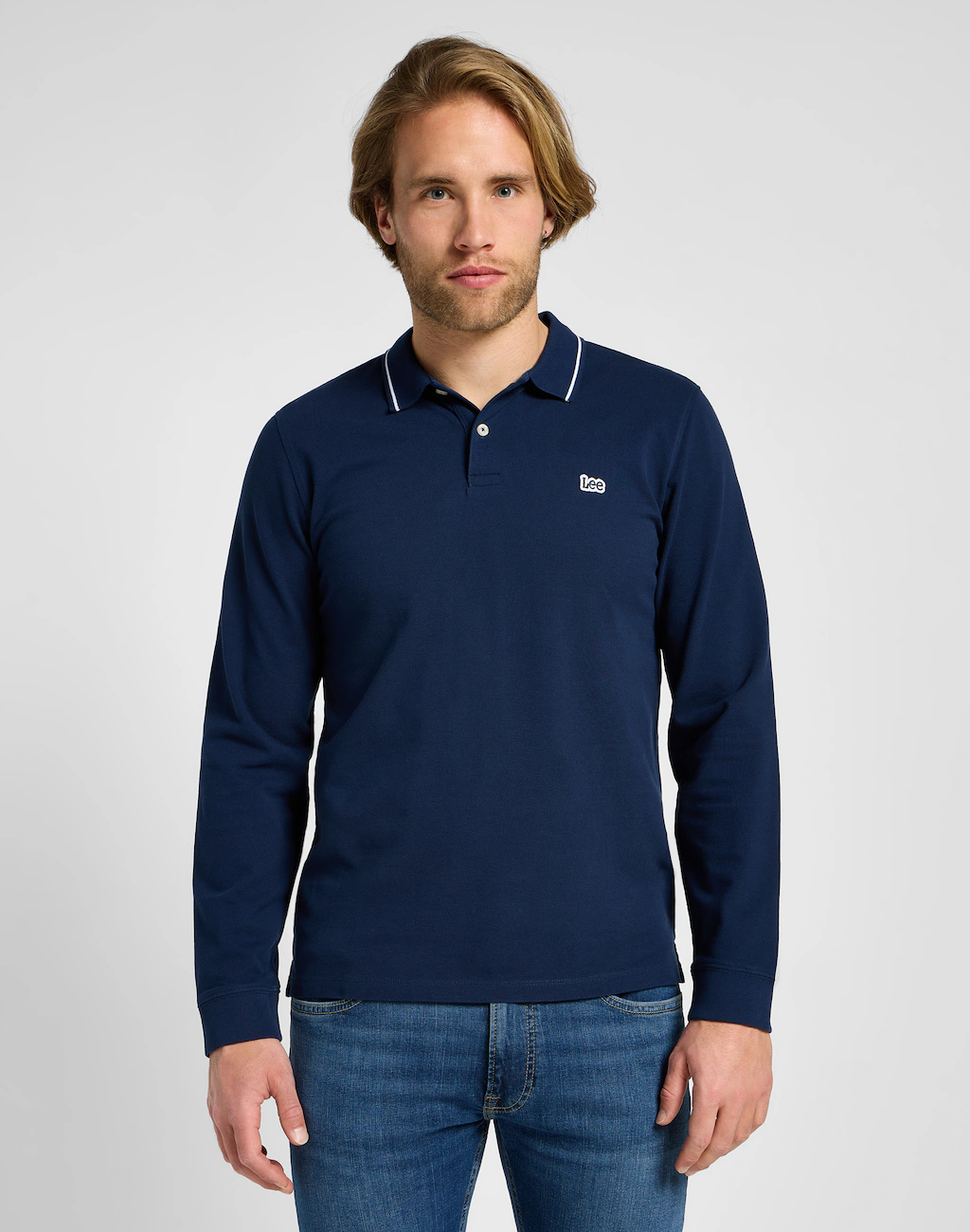 Bild von Lee® Langarmshirt »LS PIQUE POLO«, mit Logodruck