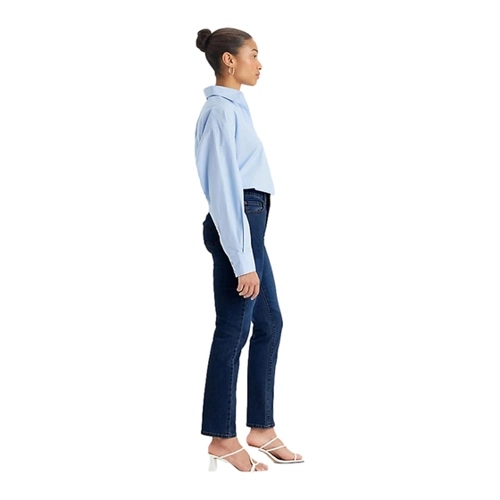 Bild von Levi's Modell 740, Hoher Kragen Und Gerader Schnitt, Dunkles Indigoblau – Offene Schulterpartie für Damen - 26/32, Levis Straight-Jeans "724 High Rise Straight", Levi's® Straight-Jeans »724 High Rise Straight«, Levi's® Straight-Jeans 724 High Rise Straight, Levi's Damen 724 High Rise Straight Jean, Tore It Up No Dx T2, 26W / 32L