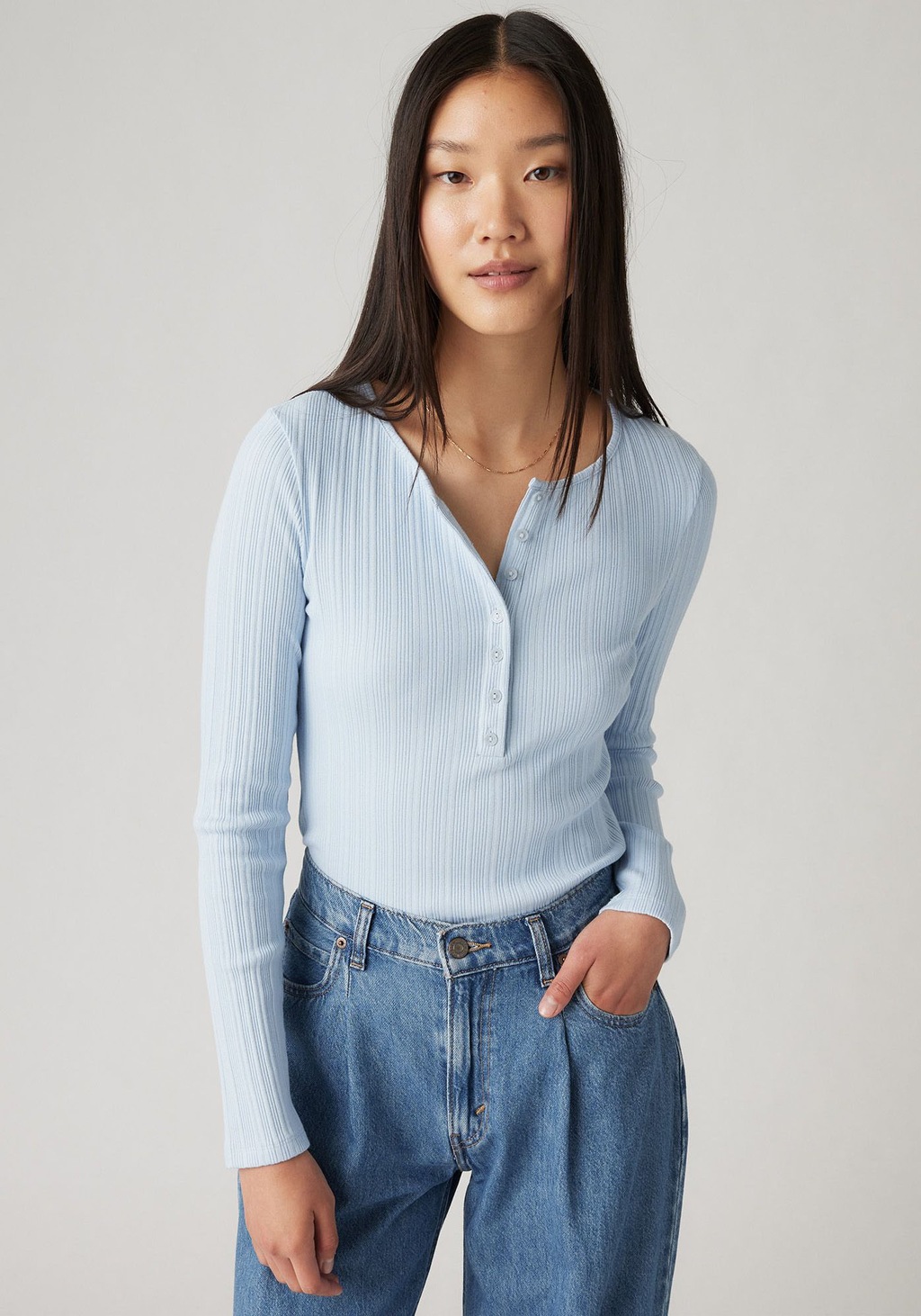 Bild von Levi's® Langarmshirt »DRY GOODS VACATIONER LS«, mit Rippstruktur