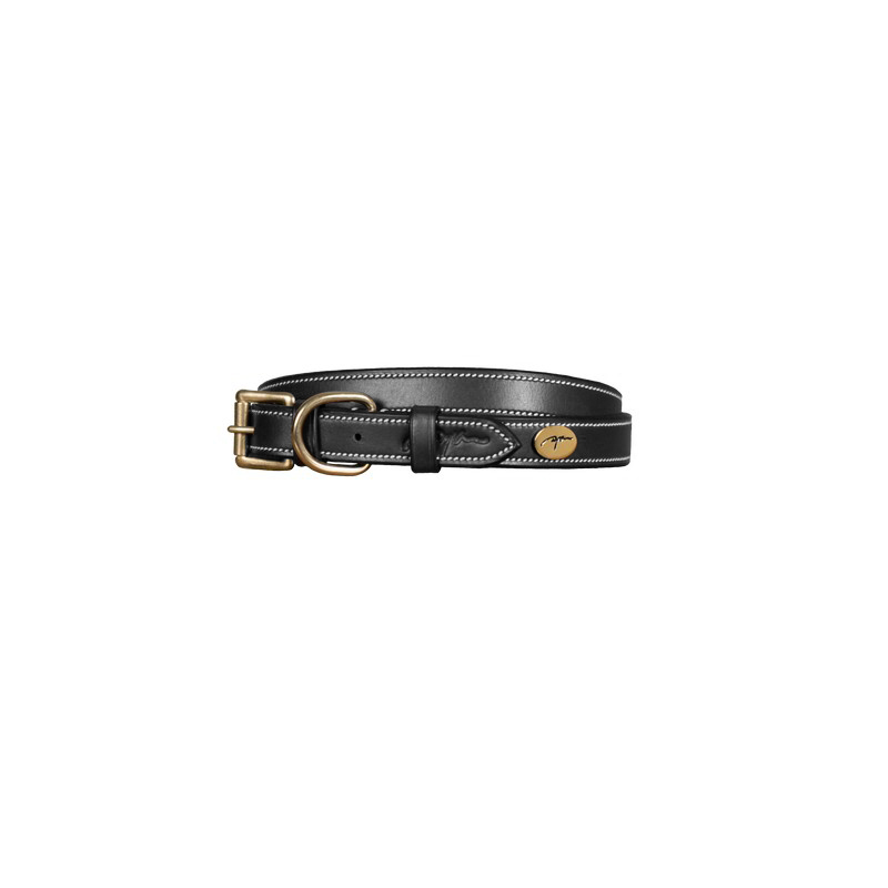 Bild von Dyon Flat Leather Dog Collar Braun 65 cm