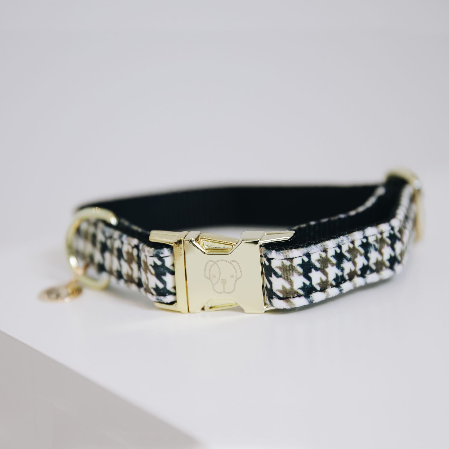Bild von Kentucky Dogwear Hundehalsband PIED-DE-POULE beige M